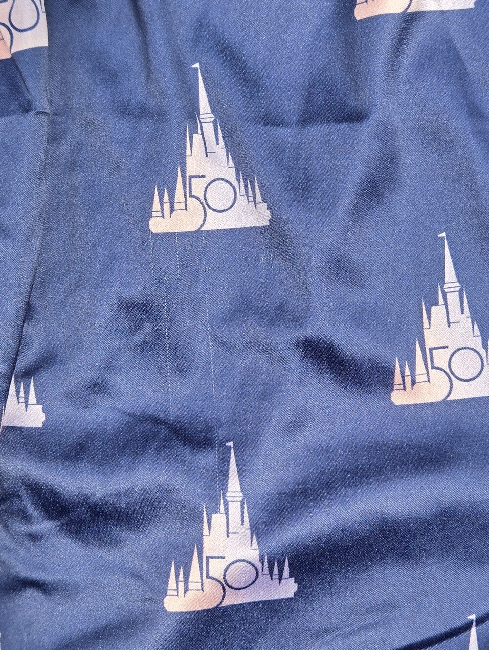 Disney 50th Anniversary Pajama Set Pjs Navy Pink Womens Small S Long Sleeve Pant - Picture 9 of 12